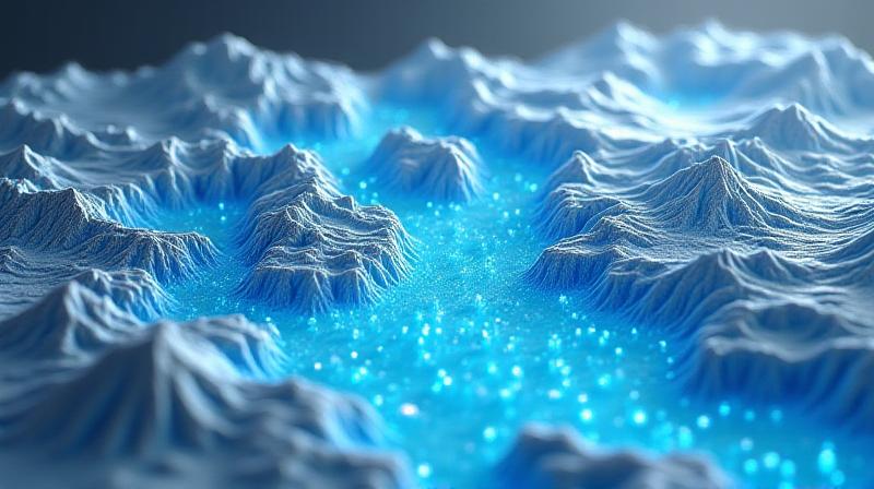 3D mapping interface of a glacier